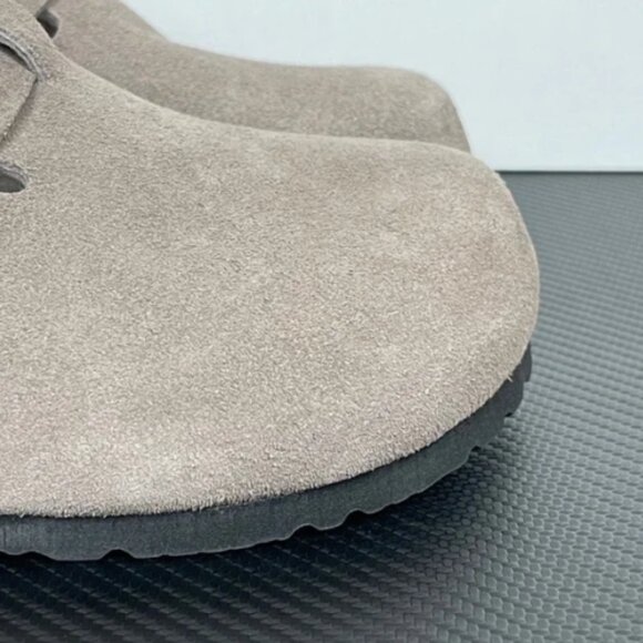 NWT Birkenstock Boston taupe suede mule clogs - Picture 7 of 8